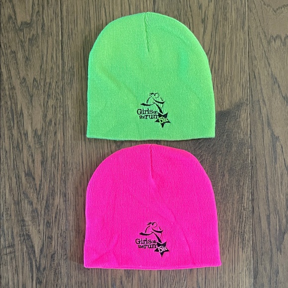 Accessories - Neon Green and Pink Beanies